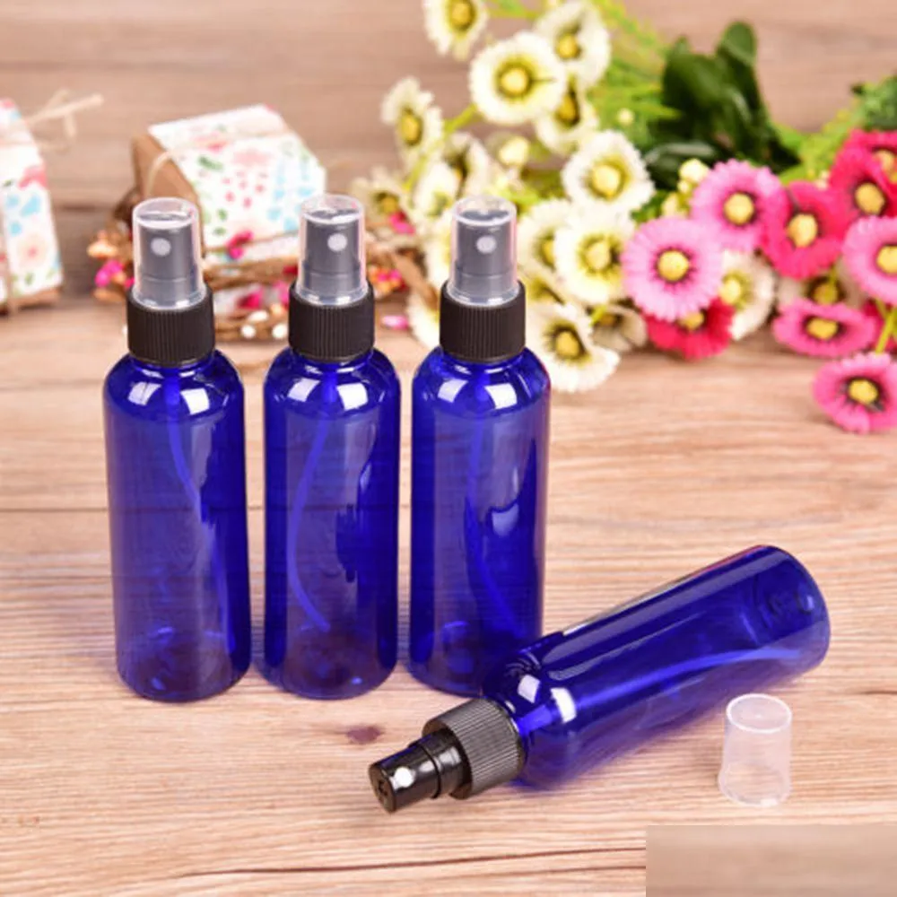 Bottiglie di imballaggio all'ingrosso Flacone spray da 100 ml Contenitori da viaggio riutilizzabili Rotondi Shoder Bottiglie vuote per la pulizia Pers Cosmetics Packa Dhxtk