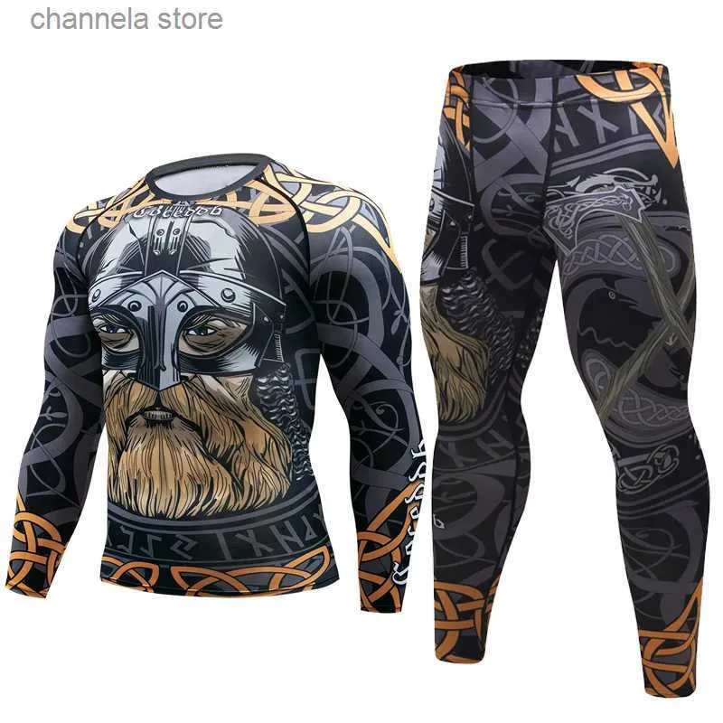 Men's T-Shirts New pirates men compression t shirt Fashion 3D Game characters print Long sleeve Rashguard MMA Tops Cross Fitness Tights tshirt T231010