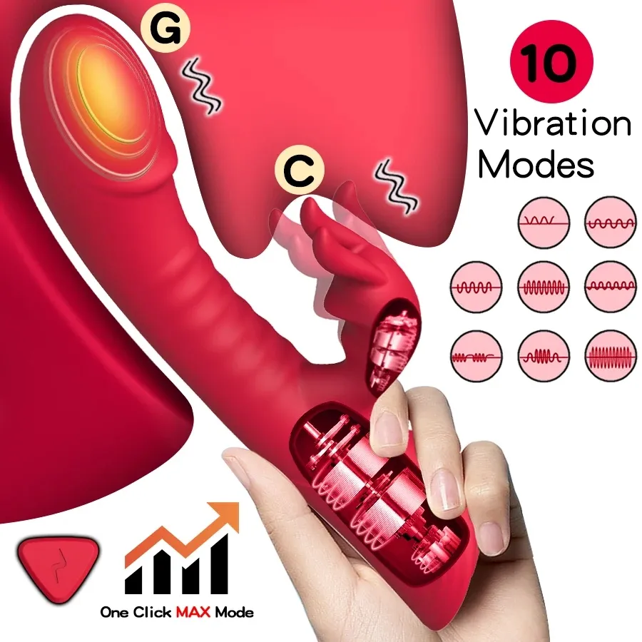 Powerful Rabbit Vibrator Dual Motor G-spot & Clitoris Stimulator_voghion.com