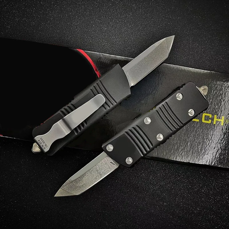 Jufule mini savaş taktiksel otomatik bıçak ödül avcı alüminyum alaşım cnc d2 bıçak cüzdan bıçak bıçaklar mikro 204p exocet teknoloji otomatik bıçaklar