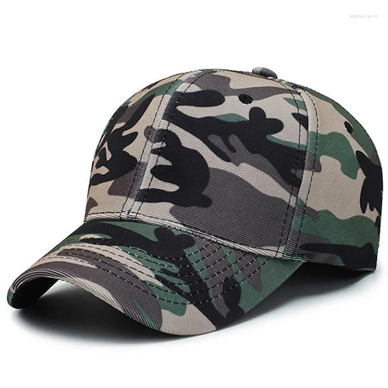 Bollkåpor män kvinnor personlighet baseball cap hip hop kamouflage hatt snapback sommar djungel camping dekorativ manlig bensporter