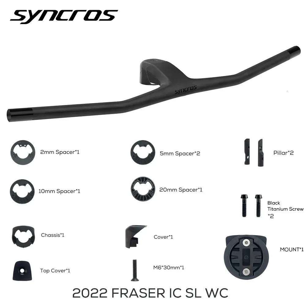 Groupes de vélo SYNCROS FRASER IC SL WC pour cadre Sparks 740MM 20 vis de guidon VTT intégrées en fibre de carbone 231010