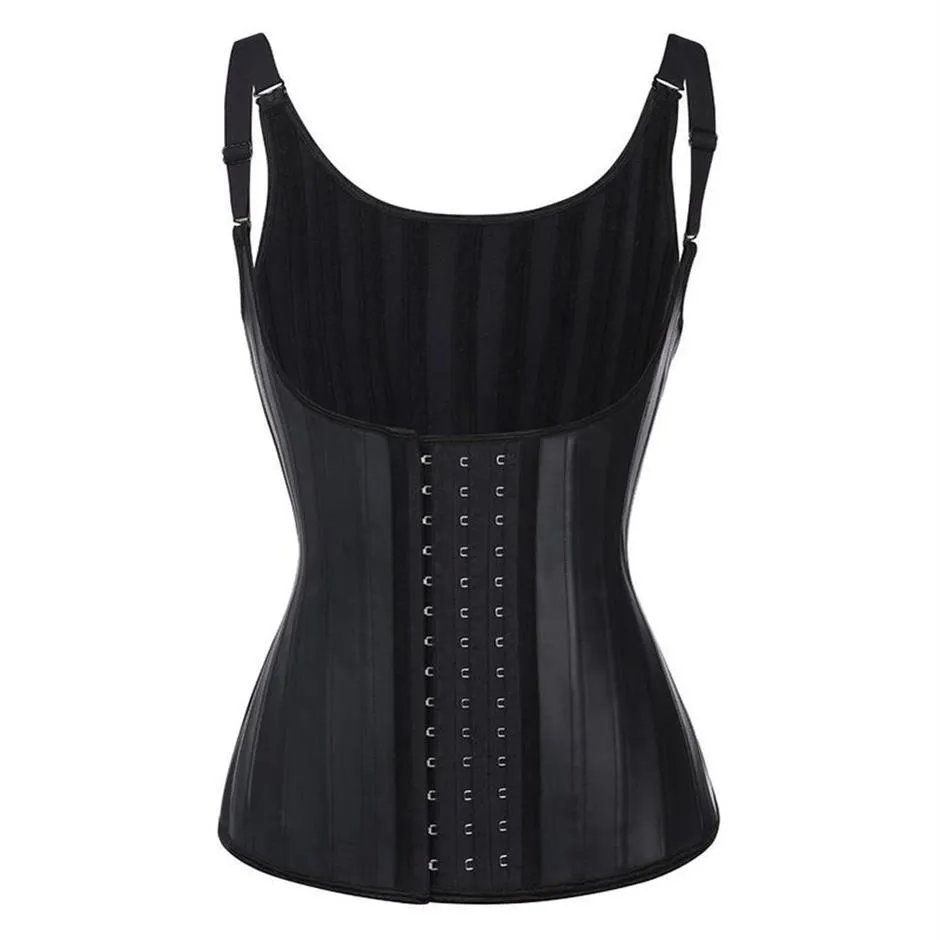 25 Shaper met stalen baleinen Taille Cincher Glanzend Halter Onderborst Latex Corset Vest Rubber Afslanken Modelleringsriem Taille Trainer Bu305S