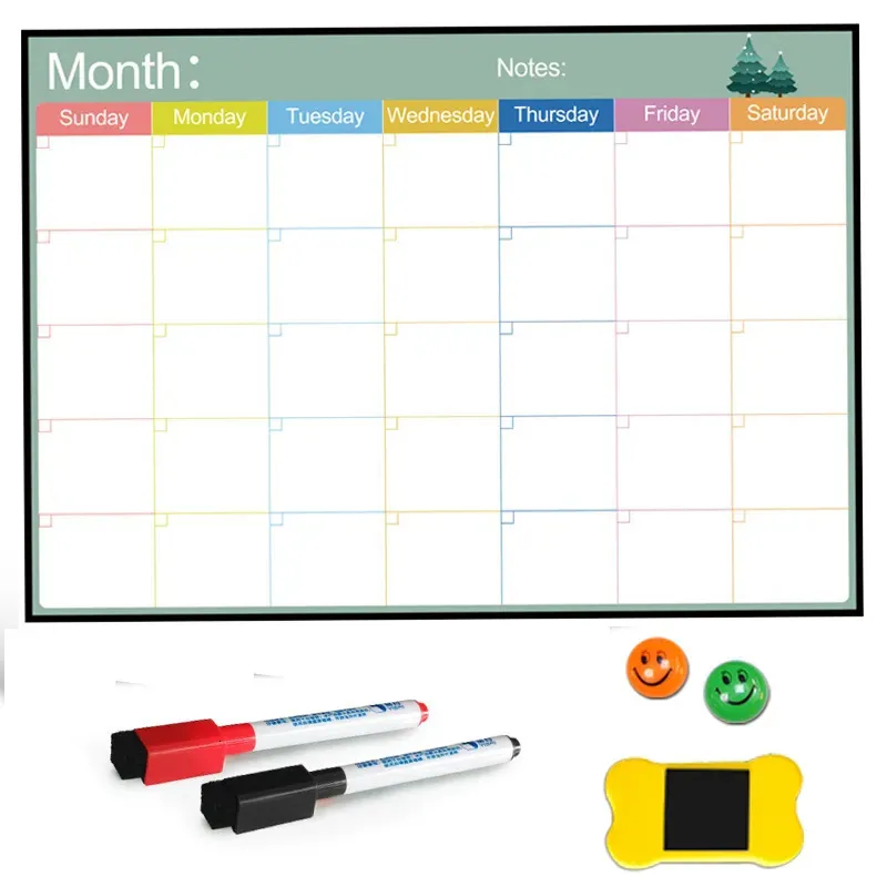 Whiteboards A3 Size Magnetic Board Monthly Calendar Whiteboard Ritning för Kitchen Home Kylskåp Kylskåp Weekly Planer 231009