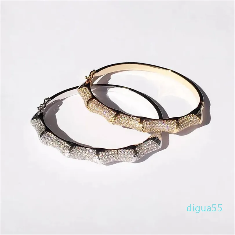 Bracelet femme diamant bracelet serrure demi cercle plein diamant argent 3 couleurs