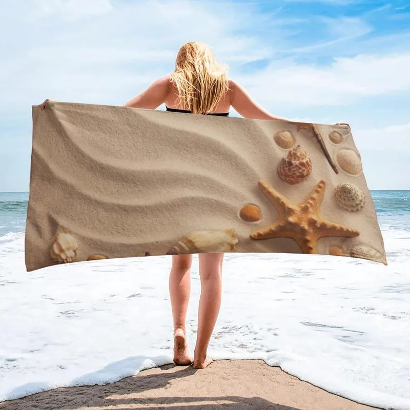 Handdoek Zeeschelp Zand Absorberend Bad Voor Badkamer Sauna Zacht Strand Yoga Sneldrogend Gezicht Home Essentials