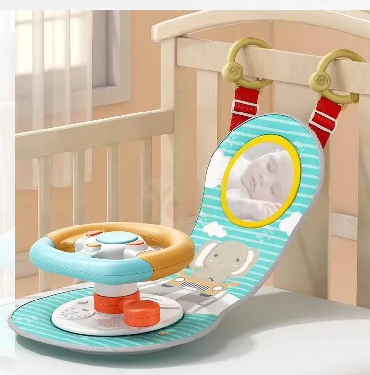 Baby steering wheel 2025 toy for car seat
