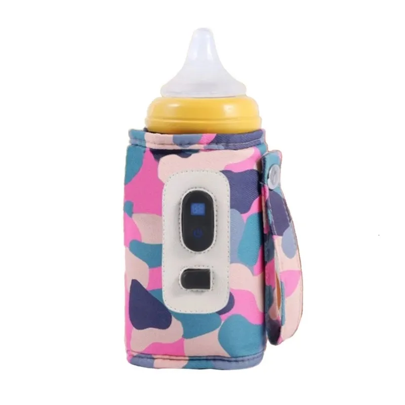 Flaskvärmare sterilisatorer# USB Matning Bottle Warmer Baby Bottle Travel Cover Heat Keeper med justerbar konstant temperatur Portable Milk Heater 231010