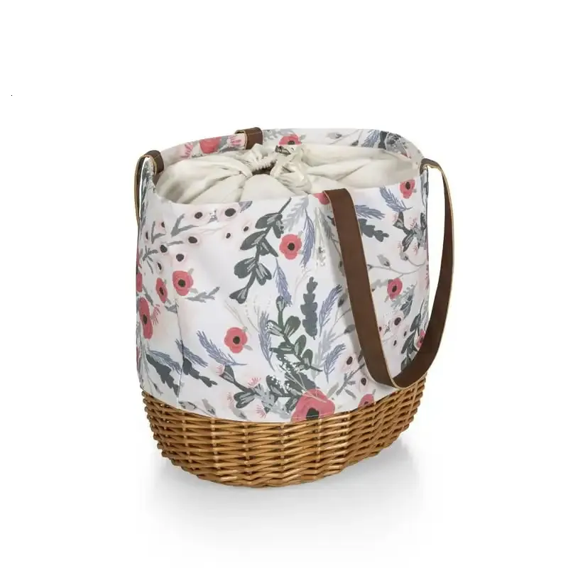 Buckets Coronado Canvas and Willow Basket Tote y231009