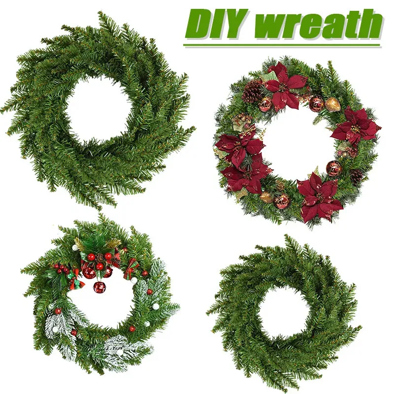 Christmas Decorations DIY Christmas Wreath Hanging Rattan Garland Ornaments Christmas Decorations for Home Front Door Navidad Year 2024 Gift 231010