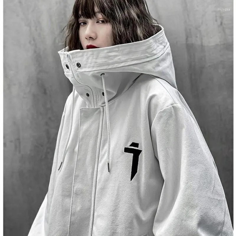 Women s Jackets Women Clothes Harajuku Hiphop Fashionable Functional Style High Collar Cap Coat Loose Retro Zipper Cardigan Jacket 2023