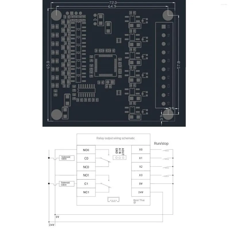 Hooks PLC Industrial Control Board FX1N-14MRリレーモジュール編集可能なコントローラー