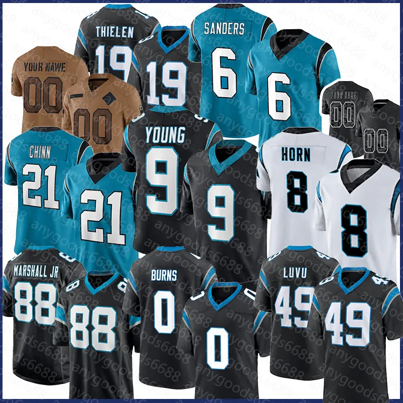 Jaycee Horn 9 Bryce Young Football Jersey Man Jeremy Chinn Terrace Marshall Jr. Miles Sanders Adam Thielen Brian Burns Frankie Luvu Brian Burns Damiere Byrd Sam Mills