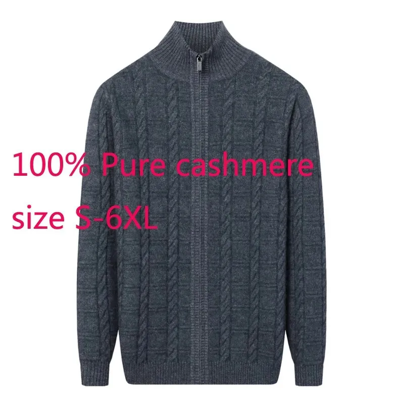 Männer Pullover Ankunft Verdickte 100 Reinem Kaschmir Strickjacke Männer Übergroßen Winter Rollkragen Casual Computer Gestrickte Pullover Plus Größe S6XL 231010