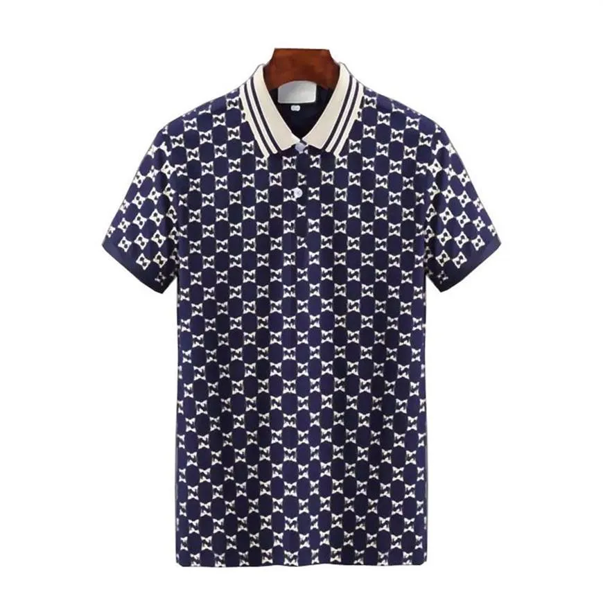 Włochy projektant Polo koszule Mężczyźni luksusowe polo casual t shirt snake pszczoła haft haft mody mis mens polos239t