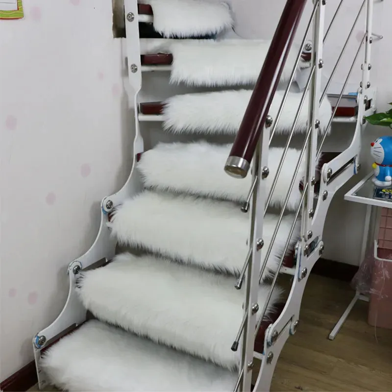 Tapetes macios para sala de estar moderno tapete de pelúcia quarto escada piso tapete crianças antiderrapante protetor 231010