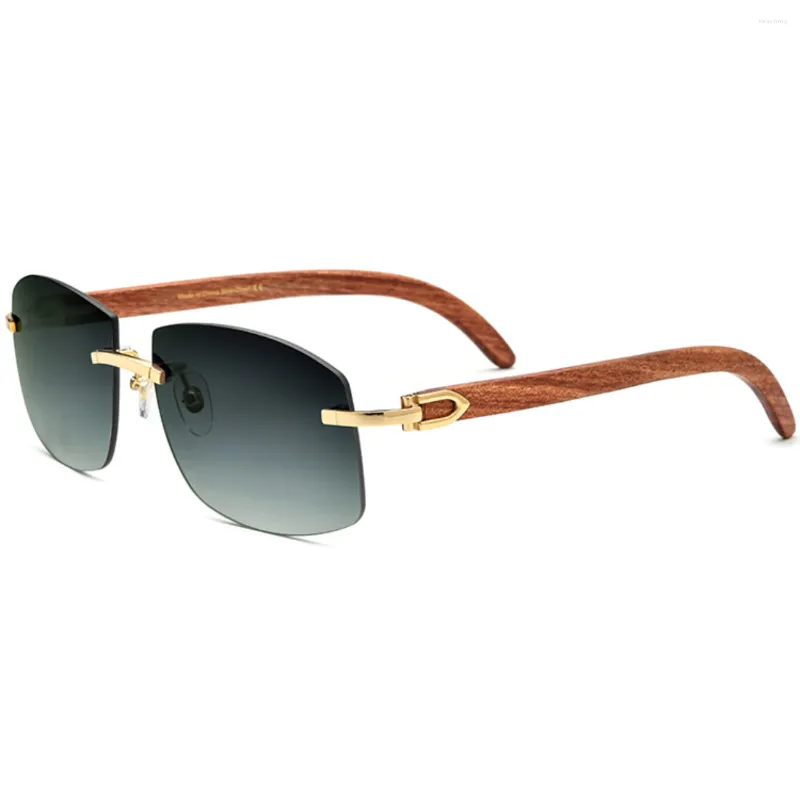 Gafas de sol Madera Personalizada Moda Hombres y mujeres Gafas de sol Anti-ultravioleta Marco grande Fabricante