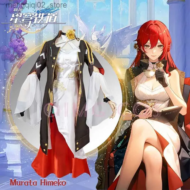 Thème Costume Murata Himeko Cosplay Femme de chambre française Come Honkai Star Rail Carnaval Uniforme Perruque Anime Halloween Comes Men Game Q231010