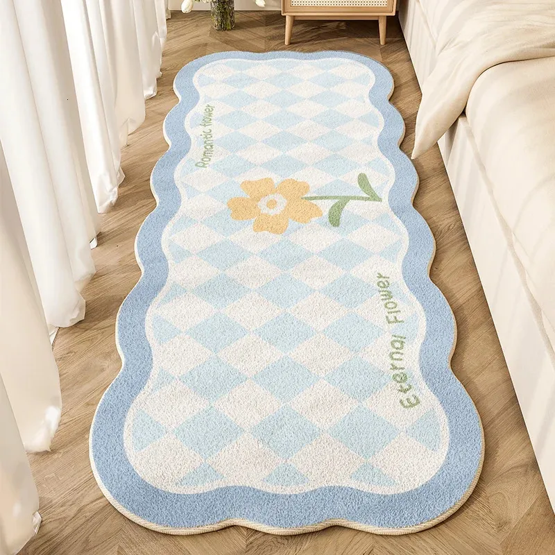 Tappeti Tappeto per camera da letto Simpatico cartone animato Plaid Peluche Bambini Comodino Tappeto Decorazione della casa Soggiorno Floreale IG Fluffy Mat Tapis 231010