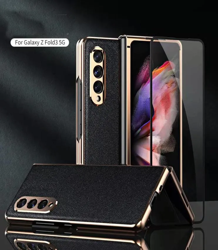 Dla Samsung Galaxy Z Fold 3 W22 Ultra cienkie składane tylne okładka odporna na wstrząsy telefonu komórkowego z ekranem Protactor1474786