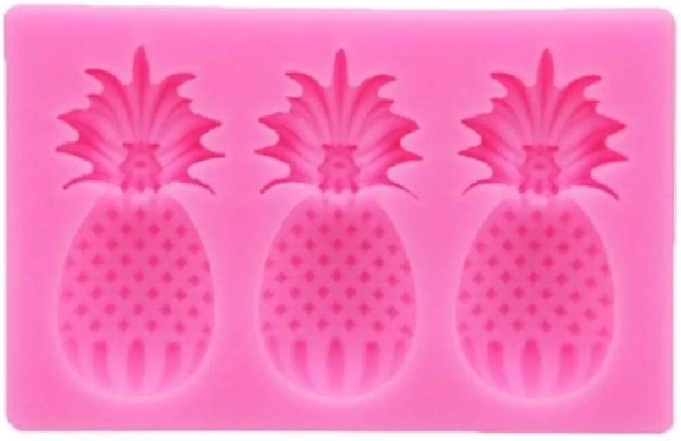 Molde de silicona de frutas con forma de piña y fresa, molde para Fondant, decoración para pasteles y magdalenas, molde para hornear Chocolate 1221393