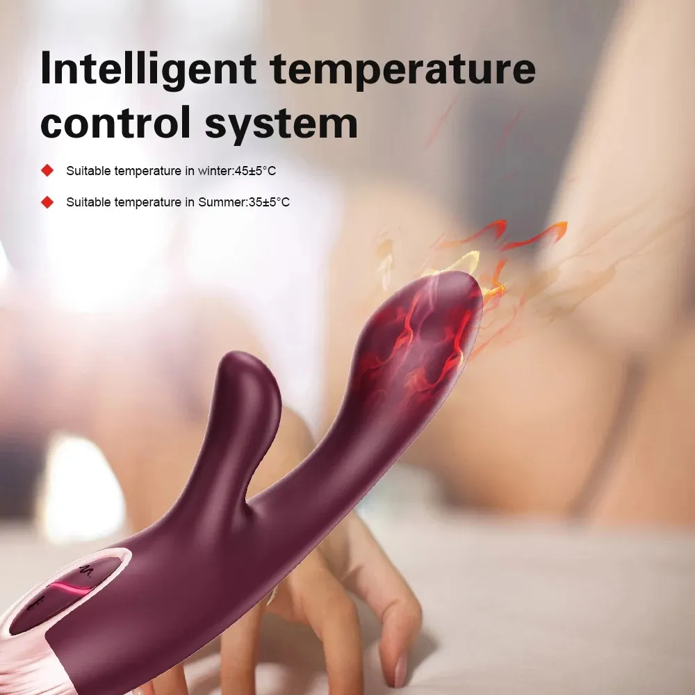 G Spot Rabbit Vibrator with Heating Function Sex Toys for Women Clitoris Stimulation Waterproof 7 Powerful Vib_voghion.com