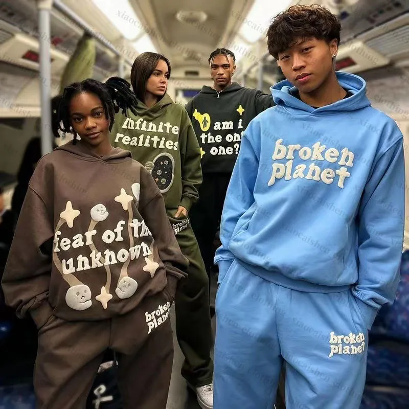 Planeta quebrado hoodies homem mulher designer agasalho manga de qualidade superior y2k ovo moletom com capuz pulôver feminino ternos de manga longa