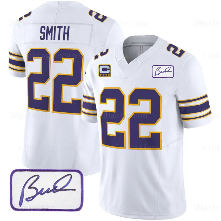 Vikings American Football Jersey 2023 Justin Jefferson 18 Kirk Cousins 8 T.J. Hockenson Harrison Smith Danielle Hunter Randy Moss Brian SWEN Trishton Jackson Purple From Vinkingjerseys 19.04 DHgate.Co...