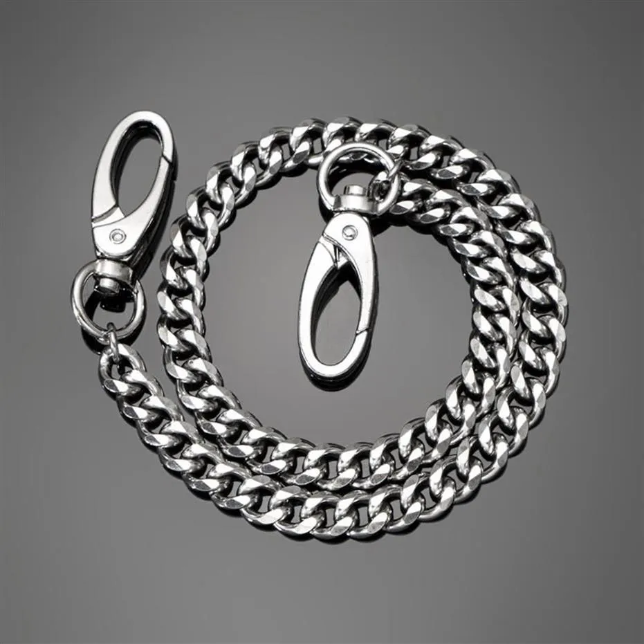 Łańcuchy punkowe metalowe spodnie ze stali nierdzewnej łańcuch talii mężczyźni kobiety Klucz portfel dżinsy klęcznikowe unisex hip-hop biżuteria prezent 270h