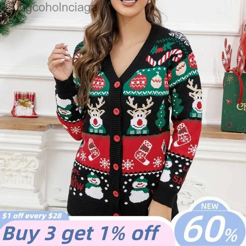 女性のセーター女性クリスマスニットカーディガントップカジュアルソフトルーズフィット長胸肉ドレープジャックサウ