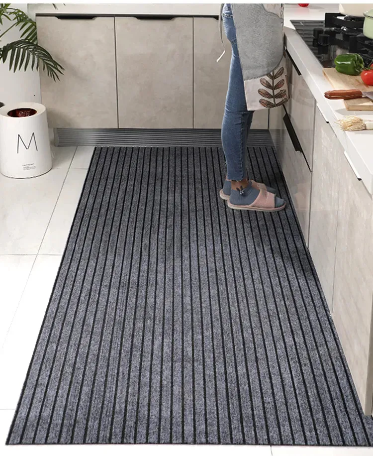 Tapis Mince Long tapis de cuisine anti-dérapant imperméable à l'huile tapis lavable tapis couloir porte tapis de sol centre commercial paillasson d'entrée 231010
