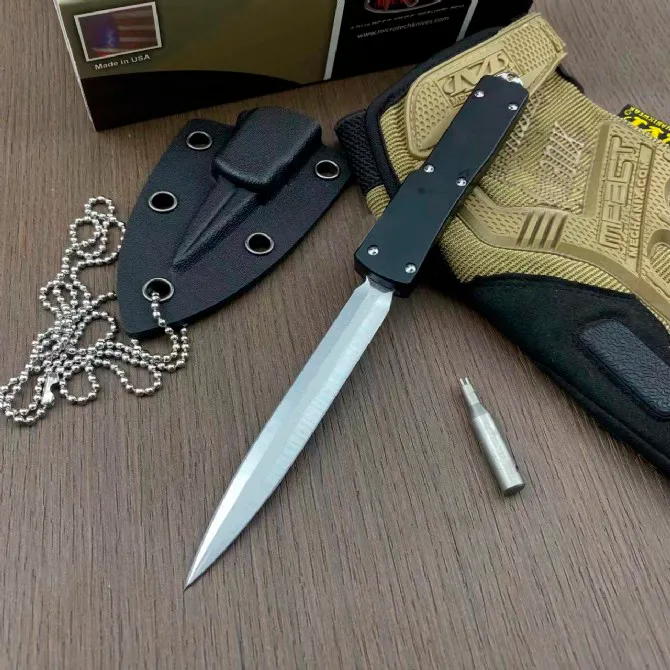 Nieuwe micro tech mini venom Automatisch Mes D2 Blade Luchtvaart Aluminium Handvat Camping Outdoor Tactical Combat Zelfverdediging Messen UT85 UT88 BM 3400 4600 3300