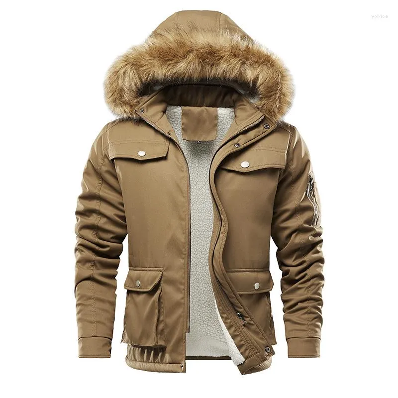 Mens Jackets Thick Fashion Down Parkas Coat 2024 Fleece