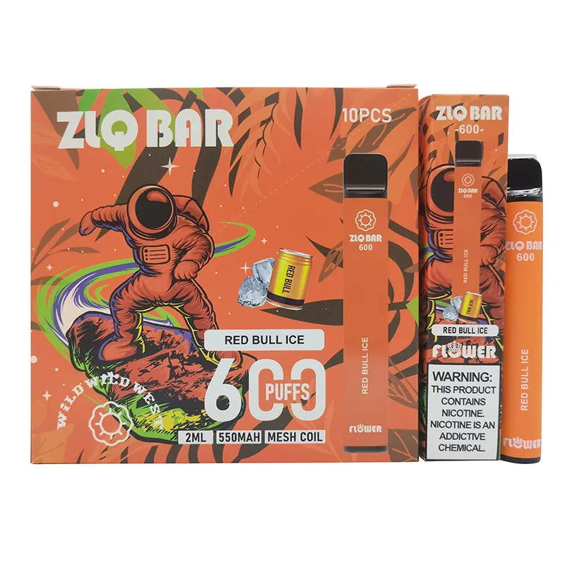 E Cigaretter Original 100% ZLQ BAR 600PUFFS VAPE PEN 550mAH 2 ML 2% 0% engångsenhet Cigarettelektronik