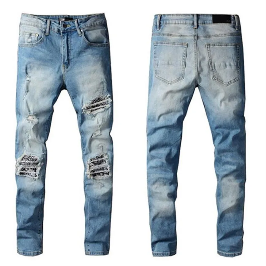 Designers Summer Mens Jeans VLSS Casual Brand Design Slim-Ben Pants Fashion Able Motorcykelbyxor Pants Size 29-40292a