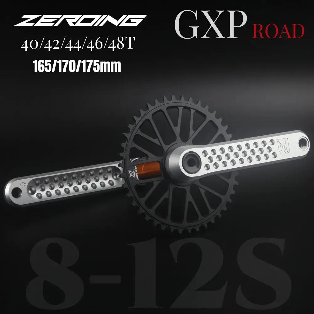 Bike Groupsets ZEROING Road Folding Bicycle Crankset 10 11 12speed GXP Single Chainring 40 42 44 48T With Bracket Bottom BSA For Gravel 231010