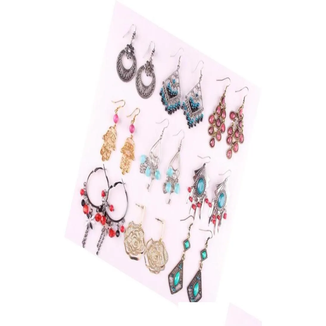 Dangle Kroonluchter Mix Kleuren Stijl Mode Dangle Kroonluchter Oorbellen Voor Diy Cadeau Ambachtelijke Sieraden 10Pairslot Ea065563083 Sieraden Earr Dhbui