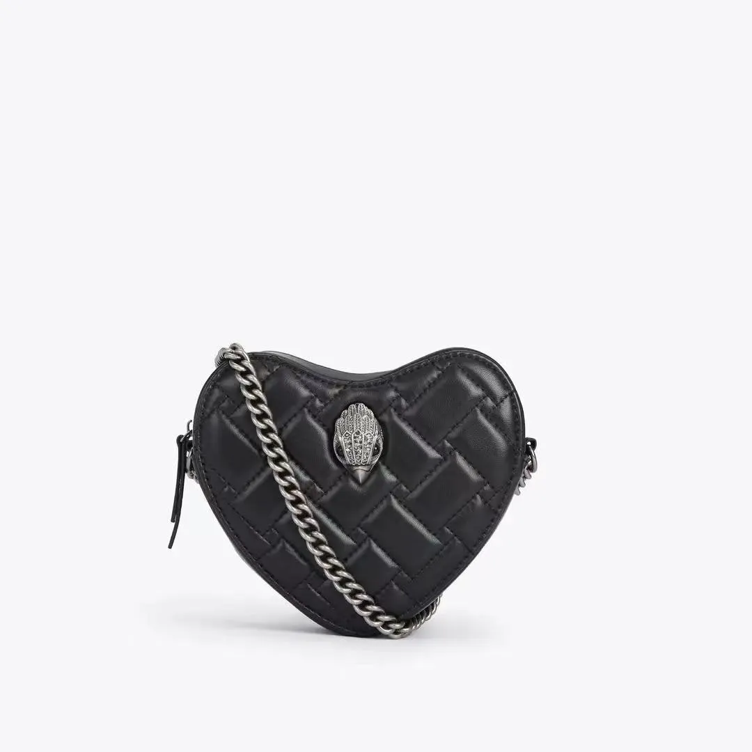 Kurt geiger mini kensington black hotsell leather cross body bag with chain