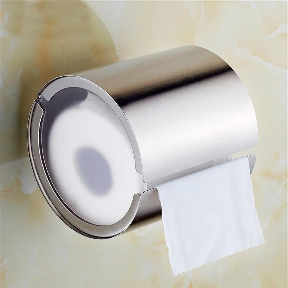 bagno per WC WC in nichel spazzolato in acciaio inossidabile massiccio può vedere il portarotolo di carta igienica Portarotolo di carta igienica SU858202x