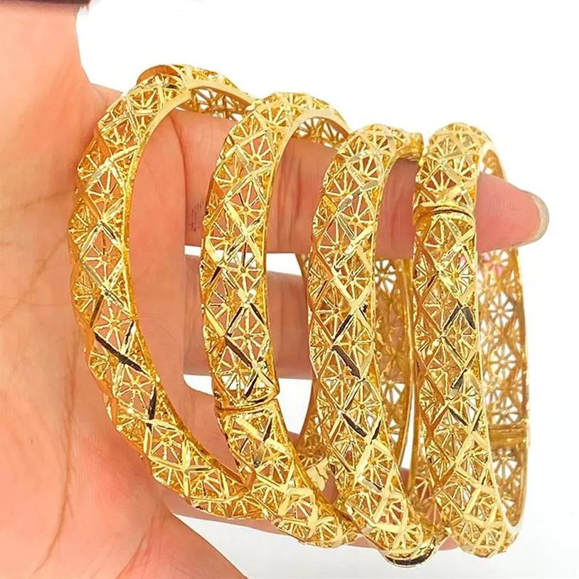 Bracciale Dubai Braccialetti per le donne 24K Etiope Africa Moda Colore oro Arabia Saudita Sposa Bracciale da sposa Gioielli Gifts308S