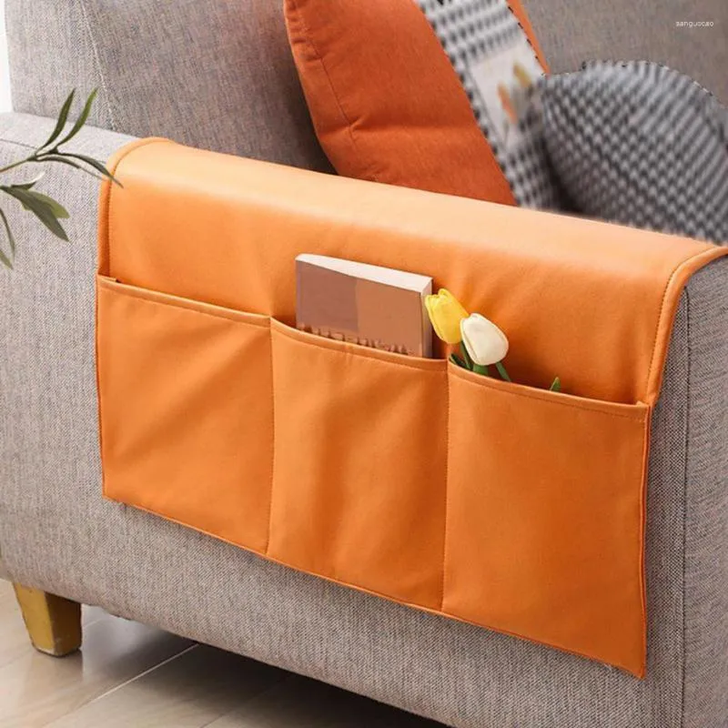 Storage Boxes Waterproof Sofa Armrest Cover Towel Anti-scratch Hanging Bag Multi Grid Protective Living Room