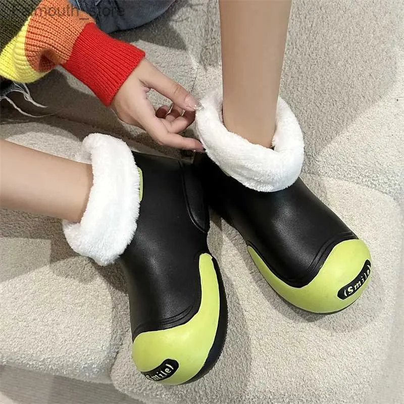 Boots Women's Boots Summer Outer Wear Rain Boots Waterproof Rubber Shoes 2023 New Non-Slip Platform Ugly and Cute Big Toe Boots Q231010