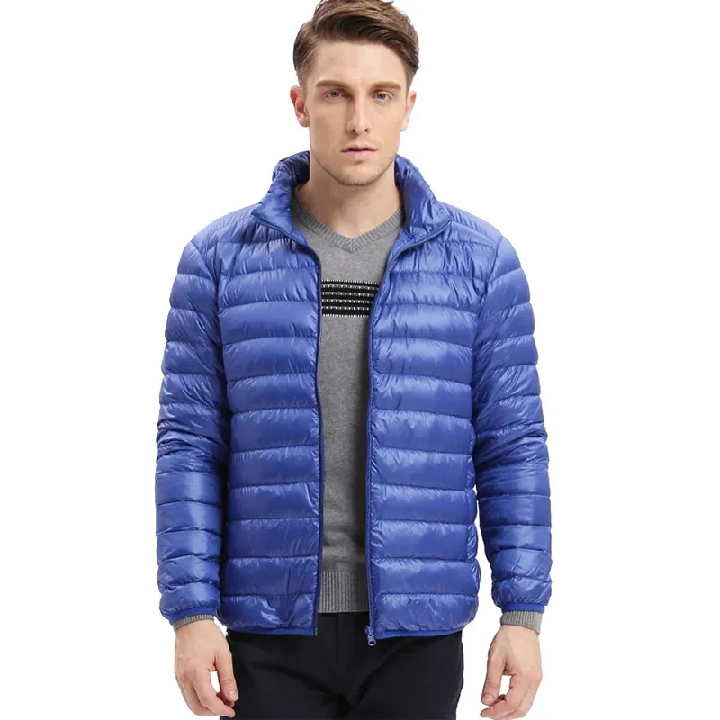 Men's Down Parkas fashion down jacket ultralight Autumn winter men warm fitt leisure thin Coat Male M5XL 231009