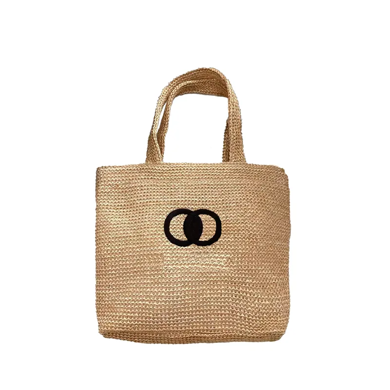 Varumärkesdesigner Straw Bag Woven Bag handväska för kvinnor, lyxmärke Totes Purse Bag, Vintage Handbag Chaoc346