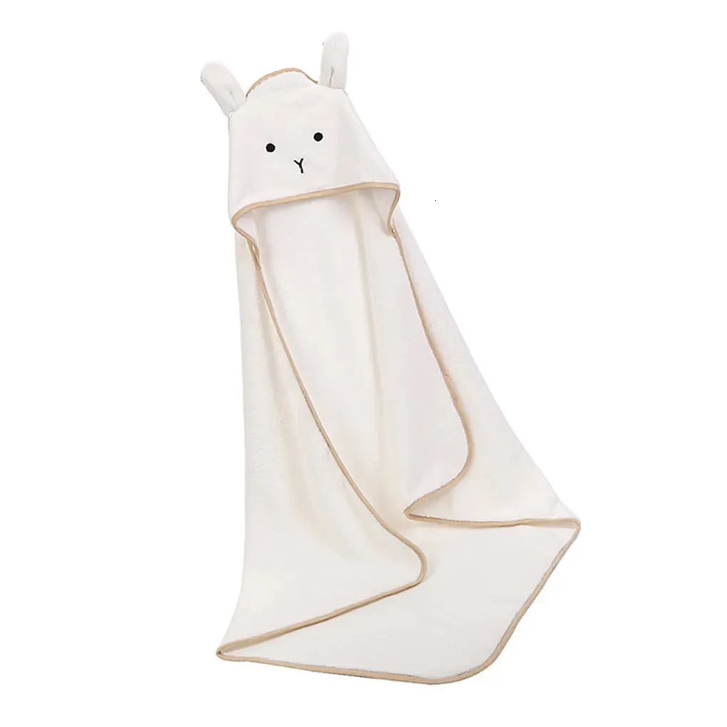 Serviettes Robes Polyester coton enfant serviette de bain dessin animé bébé peignoir absorbant l'eau enfant gant de toilette 231010