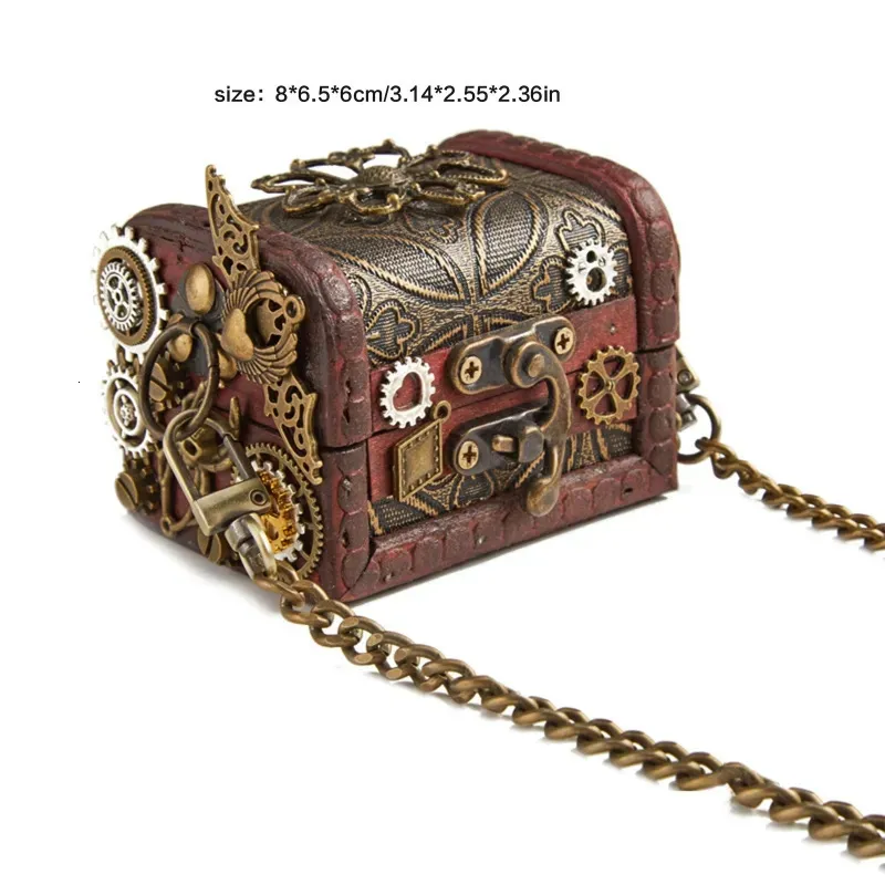 Skolväskor Steampunk Shoulder Bag Retro Steampunk Gothic Gears Crossbody Bag For Phone Steampunk Bag Vintage Punk Jewelry 231009