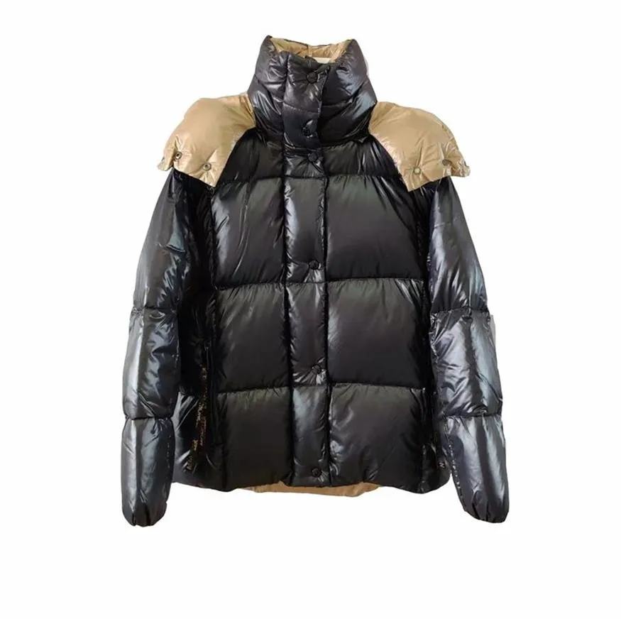 Uomo Donna designer Piumini veri piumini cappotto invernale all'aperto a prova di freddo ispessito caldo vestito di alta qualità Casual solido blac239a