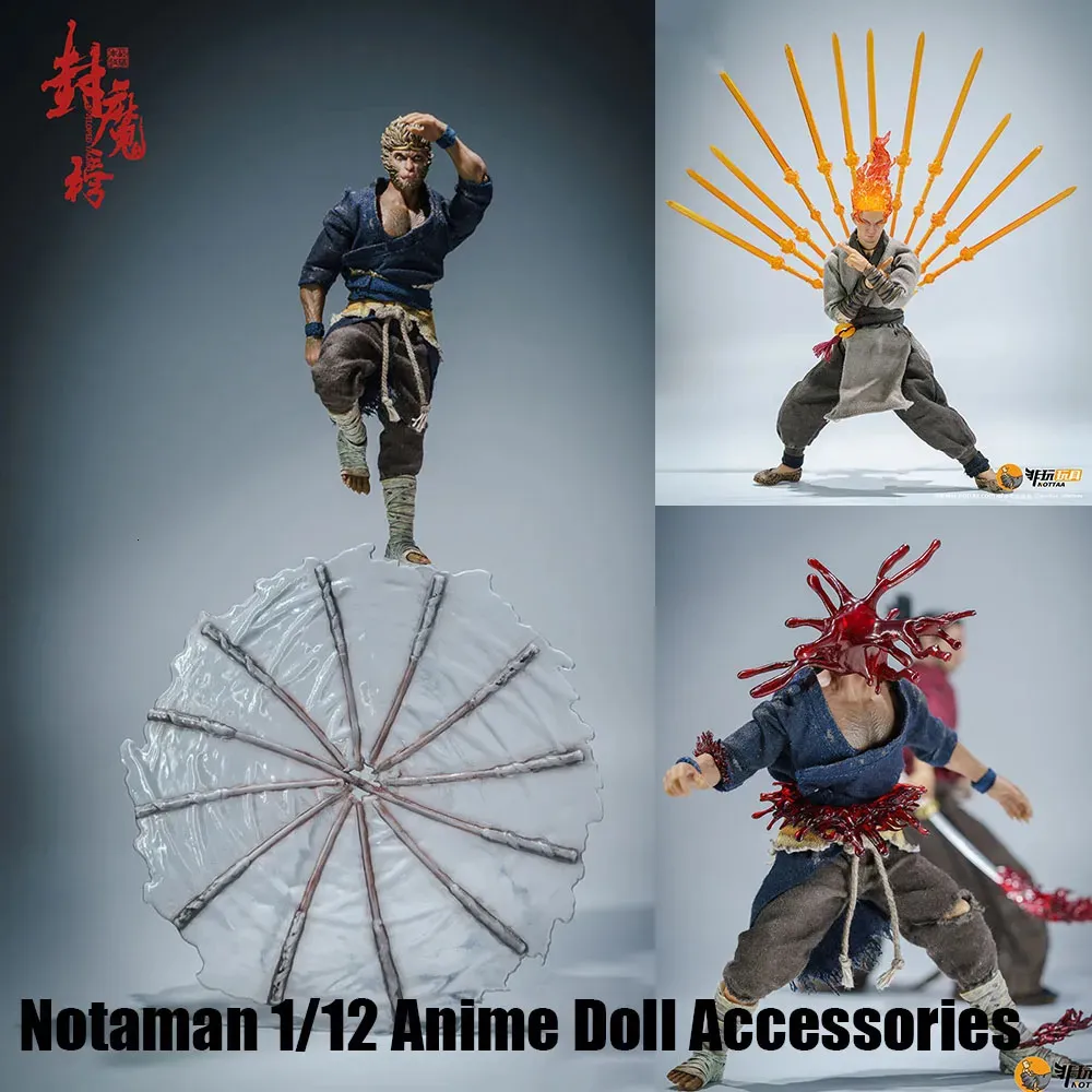 Figury wojskowe Notaman 1/12 Anime Doll Akcesoria Wukong Housan Yanxiaoksia Specjalna dekoracja sceny dla DIY 6 „Działanie Figur Body Toys 231009
