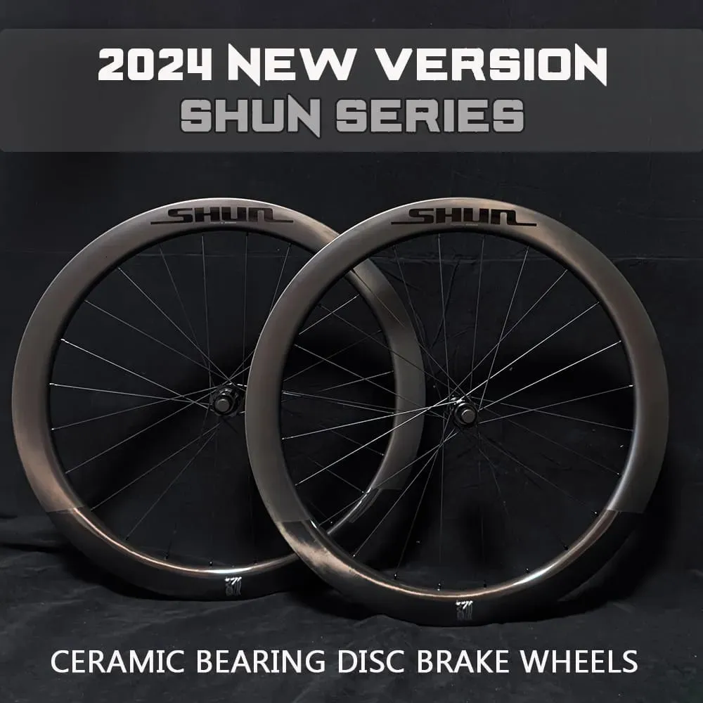 عجلات الدراجة 2024 Hygge Carbon Wheelset Disc Wheer Bike 50mm و 40mm Wheels Ceramic Bearing 700C 3 Years Discory 231010