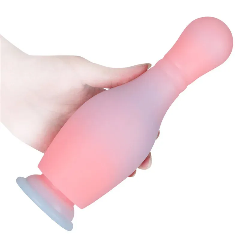 Lure Huge Silicone Bowling Ball Anal Plug Deep... From Yizhan06, $18.93